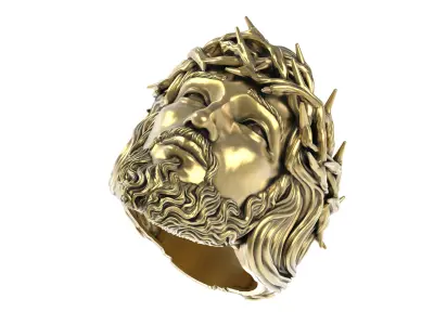 Jesus Ring 3D print model