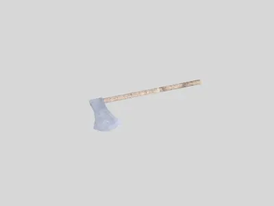 low poly medieval axe 2 Low-poly 3D model