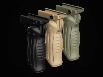 Folding Foregrip   Low-poly 3D model