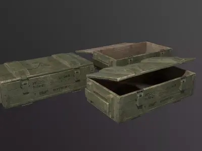 ammunition box Low-poly 3D model get