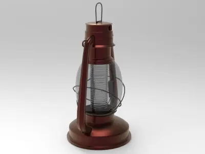 Old Lantern Low-poly 3D model
