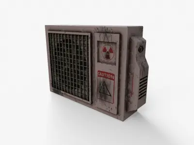 Air Conditioner Low-poly 3D model 7
