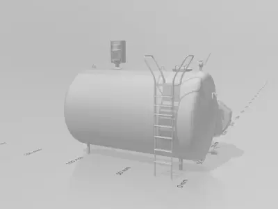 industrial milk tank 3D print model