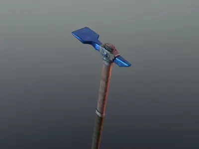 Hoe - Sapphire Low-poly 3D model