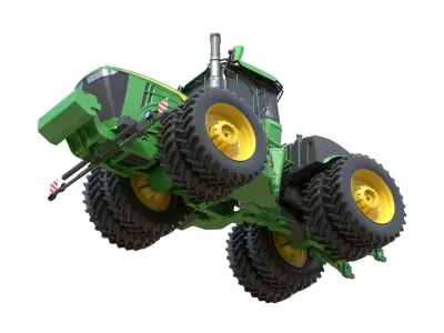 John Deere Tractor 9r 440 Low-poly 3D model