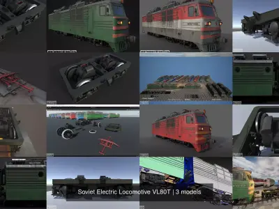Soviet Electric Locomotive VL80T 3D Model Pack