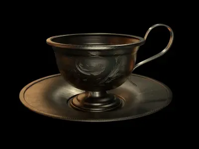 Antique Coffee Cup 3D model