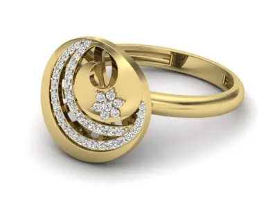 Women Vintage ring 3dm Render details 3D print model