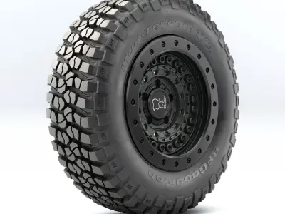 BF Goodrich KM2 Off-road Tire 3D model