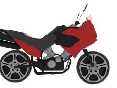 3D Motorbike model motorcycle Free low-poly 3D model