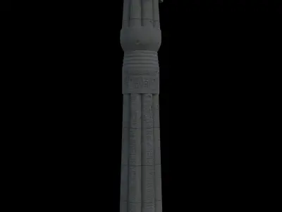 Ancient Egyptian Column 3D model