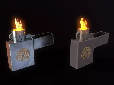 Zippo lighter Low-poly 3D model