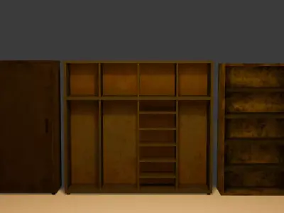Retro Sci-Fi Closet Pack Low Poly Low-poly 3D model