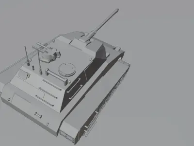 War Cyber Tank Re01 concept Free version demo Free low-poly 3D model