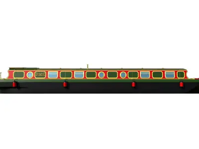 Narrowboat 3D model