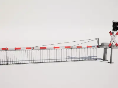 Railway Crossing Barrier  3D model