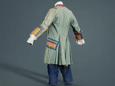 Star Decorated Historic Costume Low-poly 3D model