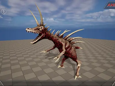 Alien Extraterrestrial Creature 11 Low-poly 3D model