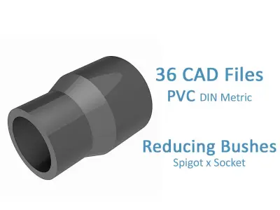 PVC Reducing Bushes - Spigot x Socket End Free 3D model