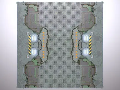 PBR Sci-Fi Spaceship Texture 49 Low-poly 3D model