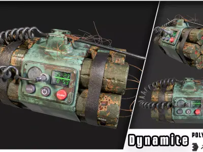 Dynamite 14 Low-poly 3D model
