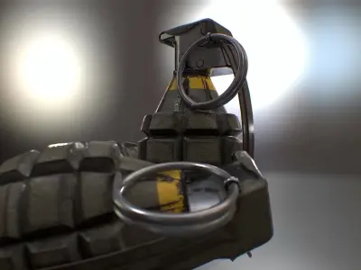 MK2 HandGrenade GameReady Low-poly 3D model
