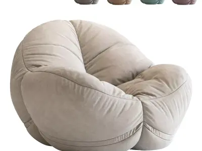 Cloth Bean Bag Chair 3D model