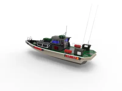 Aluminium Patrol Boat 1 3D model