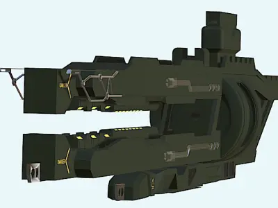 Sledge II Mass Driver Cannon- High Poly 3D model