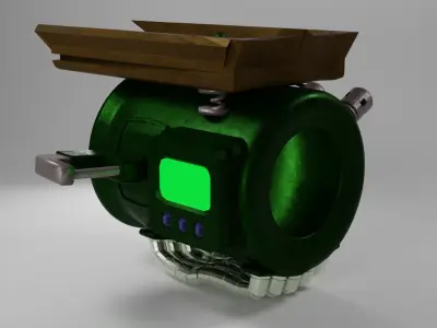 Post-apocalyptic Hand Saw Cannon 3D model