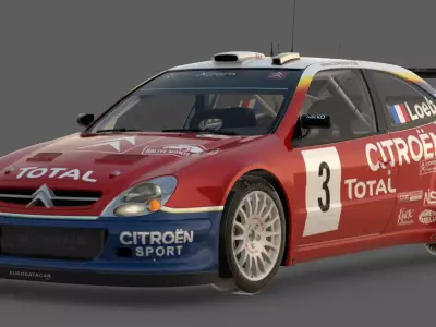 2005 Citroen Xsara WRC Sebastien Loeb 3D Model  Nine time Champ 3D model