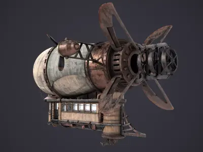 Airship 3D model by andriiyermolenko
