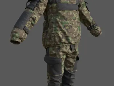 Military uniform 3D model get