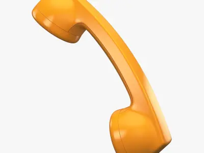 Vintage Retro Telephone Handset M1 3D model