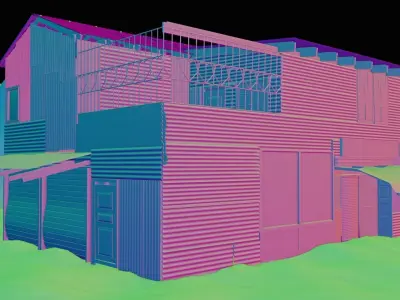 Shanty Green Shanty Villa Game-Ready  Low-poly 3D model