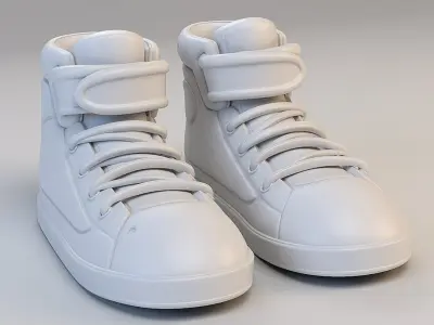 Cartoon Basketball Shoes 3D model purchase
