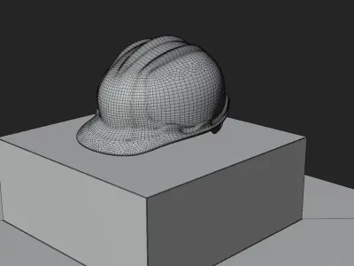Dirty Helmet Low-poly 3D model