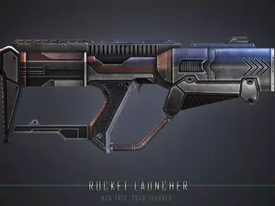 Rocket Launcher Low-poly 3D model buy