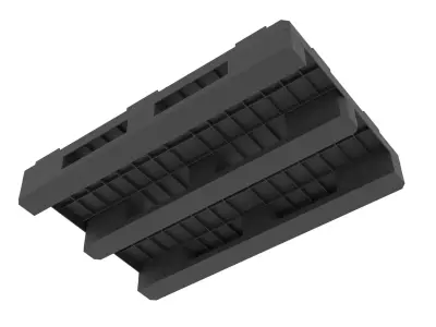 Plastic EUR-size pallet 3D model