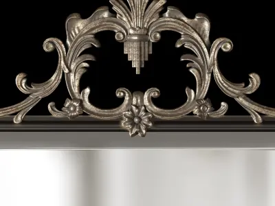 Hickory Manor House English Arch Wall Mirror 3D model