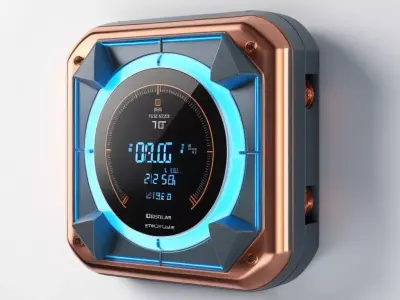 SciFi Wall Control Panel 3D model
