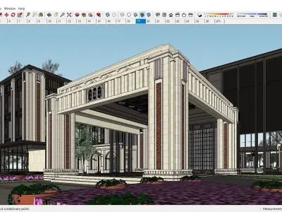 Sketchup Recreational Tourism building C1 3D model
