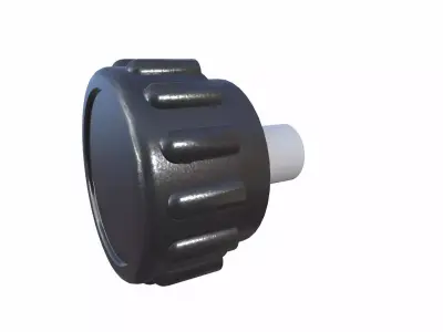 Industrial Knob Low-poly 3D model 2