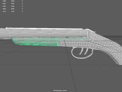 short shotgun Low-poly 3D model