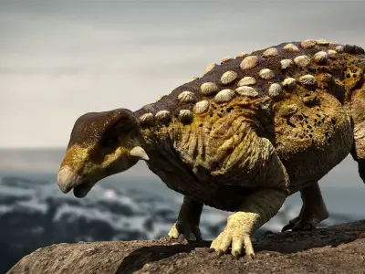 EuropeltaSaurus 3D Rigged model Low-poly 3D model