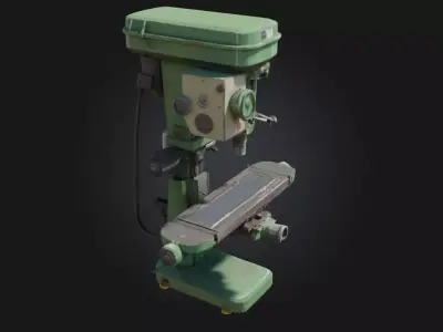 Vertical Milling Machine  Precision Meets Industrial Strength 3D model