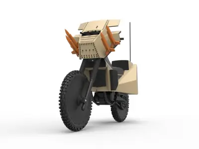 Military bike from Megaforce 1982 Scale 1 to 12 3D print model