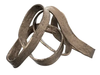 Metal 18 Loopy Table Object Brass Antique 3D model