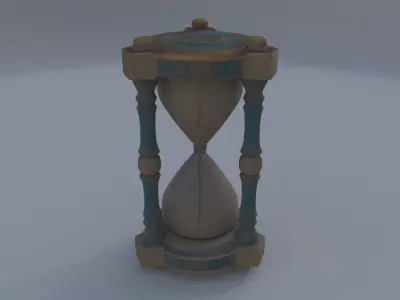 Bronze Mounted Hourglass 3D model