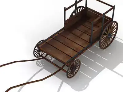 ancient chariot 2 3D model